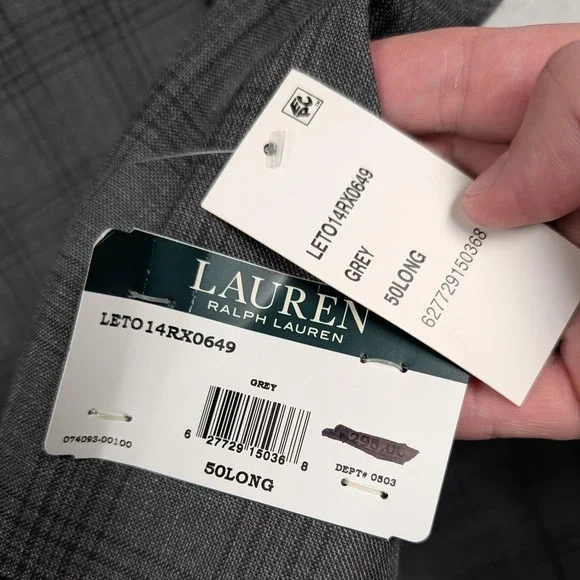 Lauren Ralph Lauren Suit Jacket Mens 50L Glen Plaid Blazer Ultraflex Stretch - Picture 3 of 11